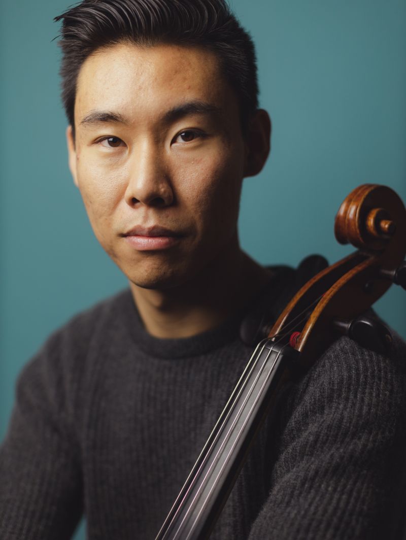 Michael Song with his cello