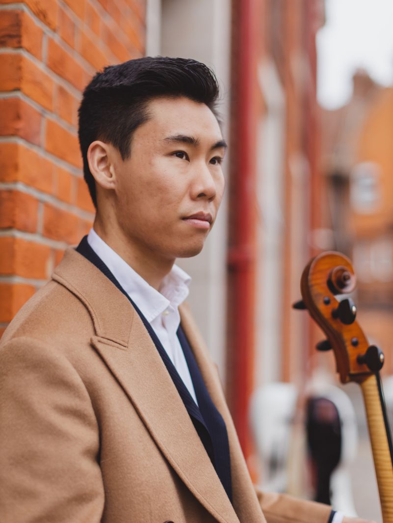 Michael Song with his cello
