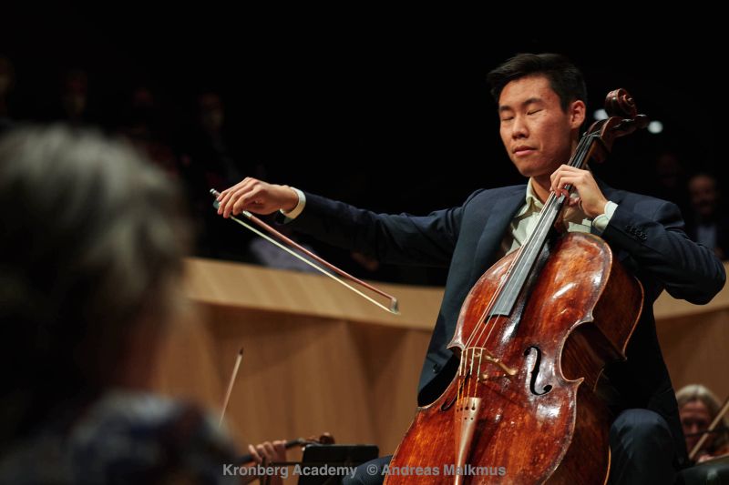 Michael Song performing on stage
